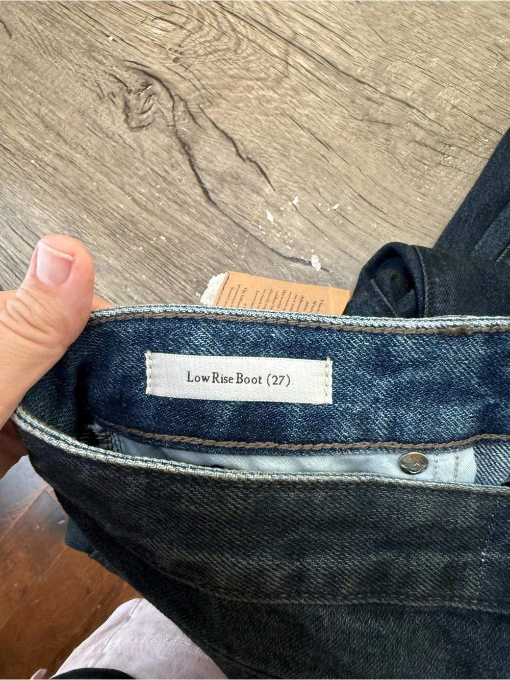 RARE‎ DNM EDIT Dark Blue Low Rise Bootcut Jeans size 27 NWT